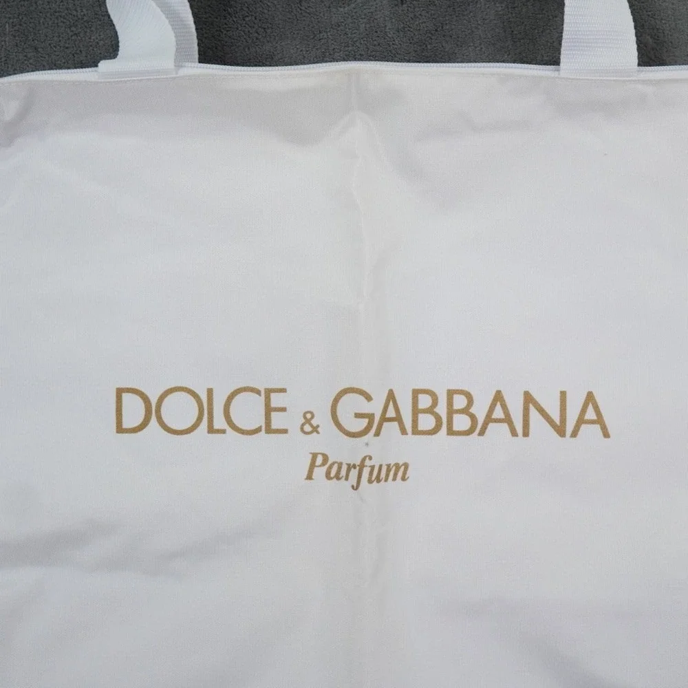 Dolce & Gabbana Parfum Tote Bag Giveaway Large White Gold Logo Travel Beach